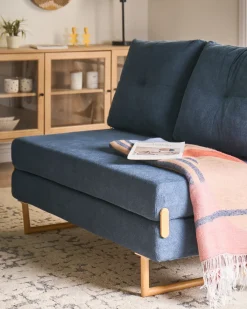 Discount Sofa rozkładana dla 2 osób JERSLEV Niebieski Sofy Z Funkcją Spania|Wszystkie Sofy
