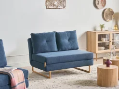 Discount Sofa rozkładana dla 2 osób JERSLEV Niebieski Sofy Z Funkcją Spania|Wszystkie Sofy