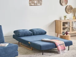 Discount Sofa rozkładana dla 2 osób JERSLEV Niebieski Sofy Z Funkcją Spania|Wszystkie Sofy
