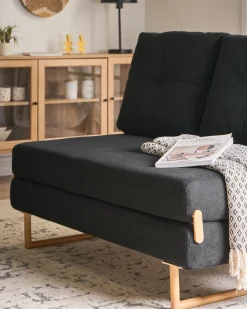 New Sofa rozkładana dla 2 osób JERSLEV Czarny Sofy Z Funkcją Spania|Wszystkie Sofy