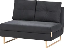 New Sofa rozkładana dla 2 osób JERSLEV Czarny Sofy Z Funkcją Spania|Wszystkie Sofy