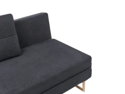New Sofa rozkładana dla 2 osób JERSLEV Czarny Sofy Z Funkcją Spania|Wszystkie Sofy