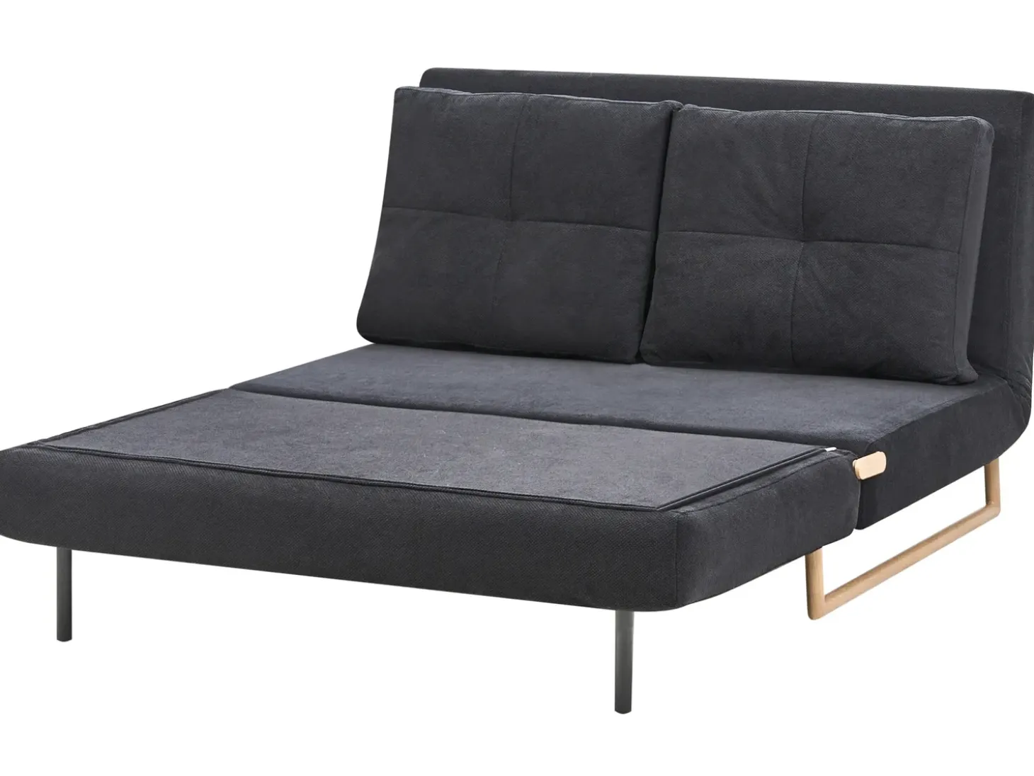 New Sofa rozkładana dla 2 osób JERSLEV Czarny Sofy Z Funkcją Spania|Wszystkie Sofy