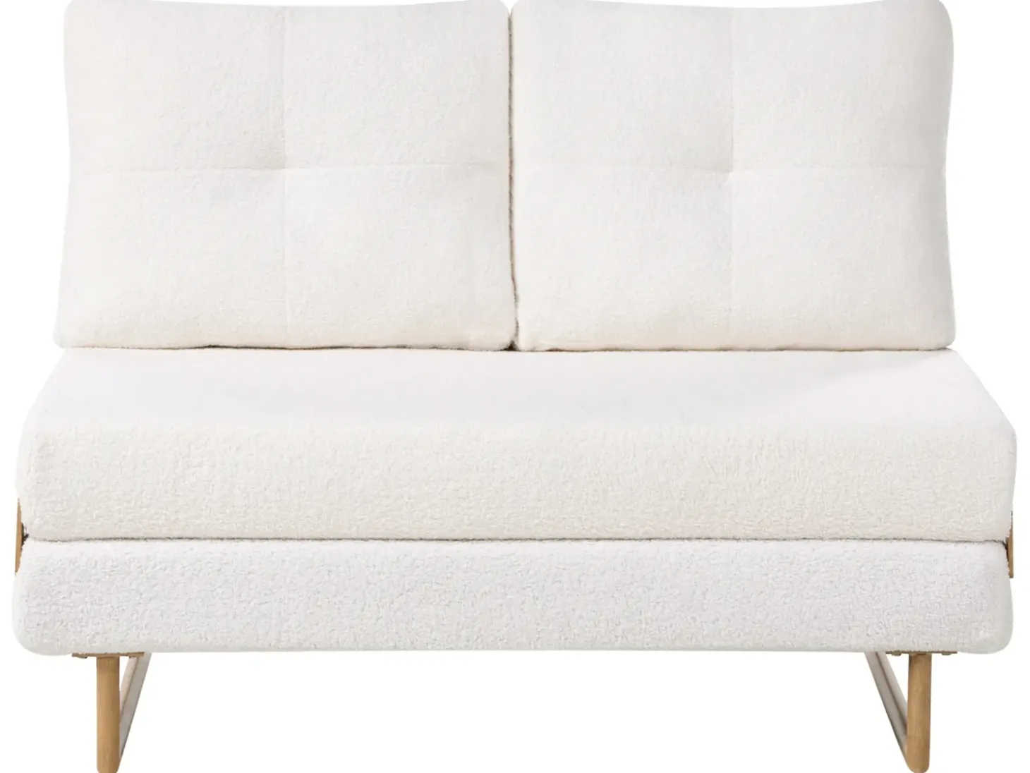 New Sofa rozkładana dla 2 osób JERSLEV Boucle Złamana biel Sofy Z Funkcją Spania|Wszystkie Sofy