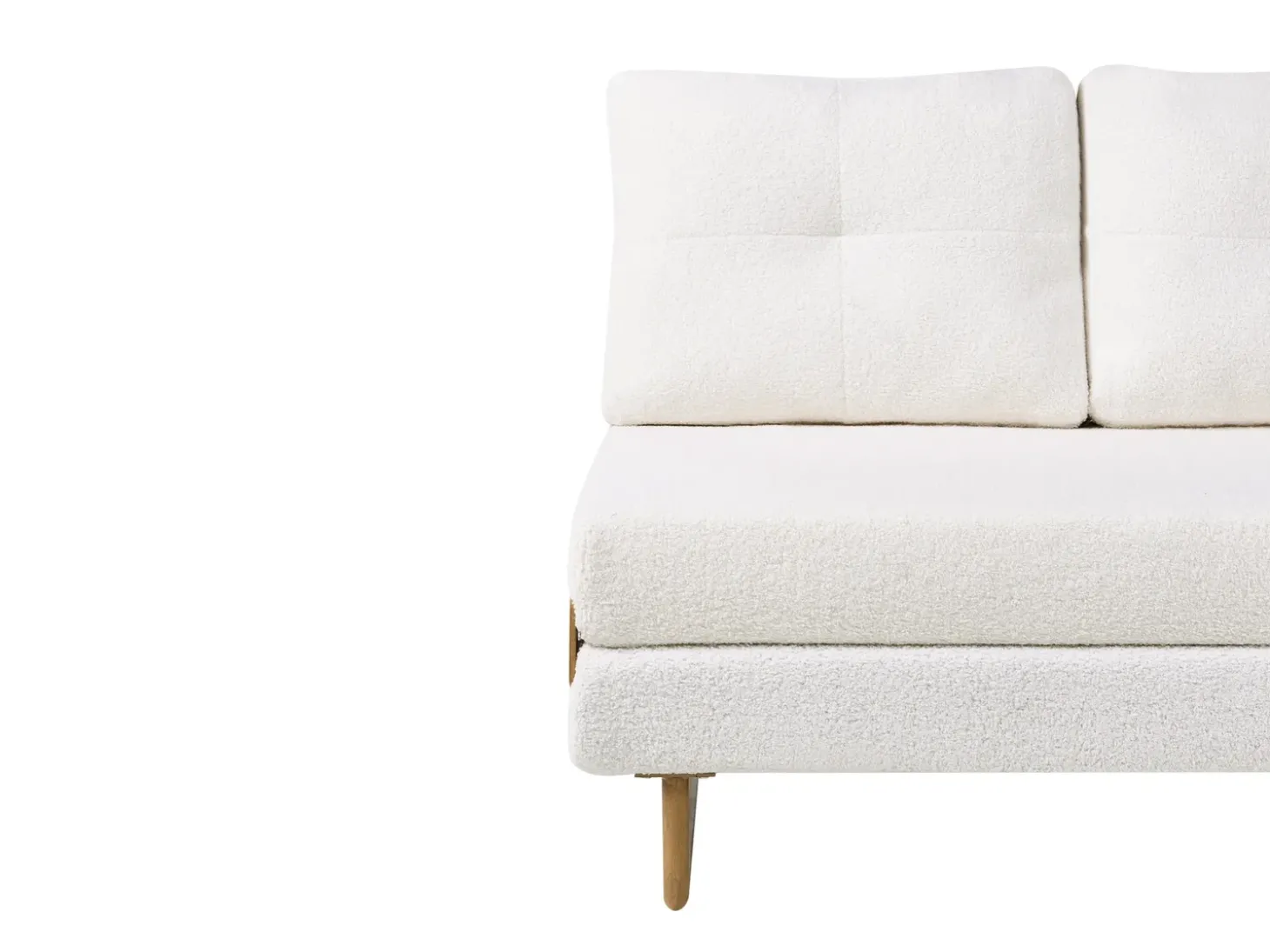New Sofa rozkładana dla 2 osób JERSLEV Boucle Złamana biel Sofy Z Funkcją Spania|Wszystkie Sofy