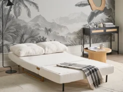 New Sofa rozkładana dla 2 osób JERSLEV Boucle Złamana biel Sofy Z Funkcją Spania|Wszystkie Sofy