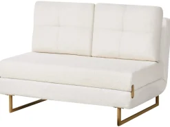 New Sofa rozkładana dla 2 osób JERSLEV Boucle Złamana biel Sofy Z Funkcją Spania|Wszystkie Sofy