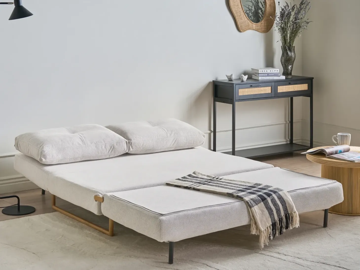 Outlet Sofa rozkładana dla 3 osób JERSLEV Złamana biel Sofy Z Funkcją Spania|Wszystkie Sofy