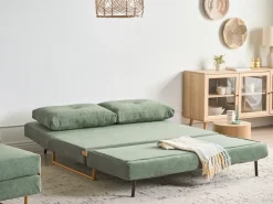 Discount Sofa rozkładana dla 3 osób JERSLEV Jasnozielony Sofy Z Funkcją Spania|Wszystkie Sofy