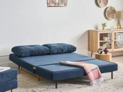 Best Sofa rozkładana dla 3 osób JERSLEV Niebieski Sofy Z Funkcją Spania|Wszystkie Sofy