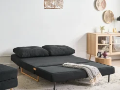 Online Sofa rozkładana dla 3 osób JERSLEV Czarny Sofy Z Funkcją Spania|Wszystkie Sofy