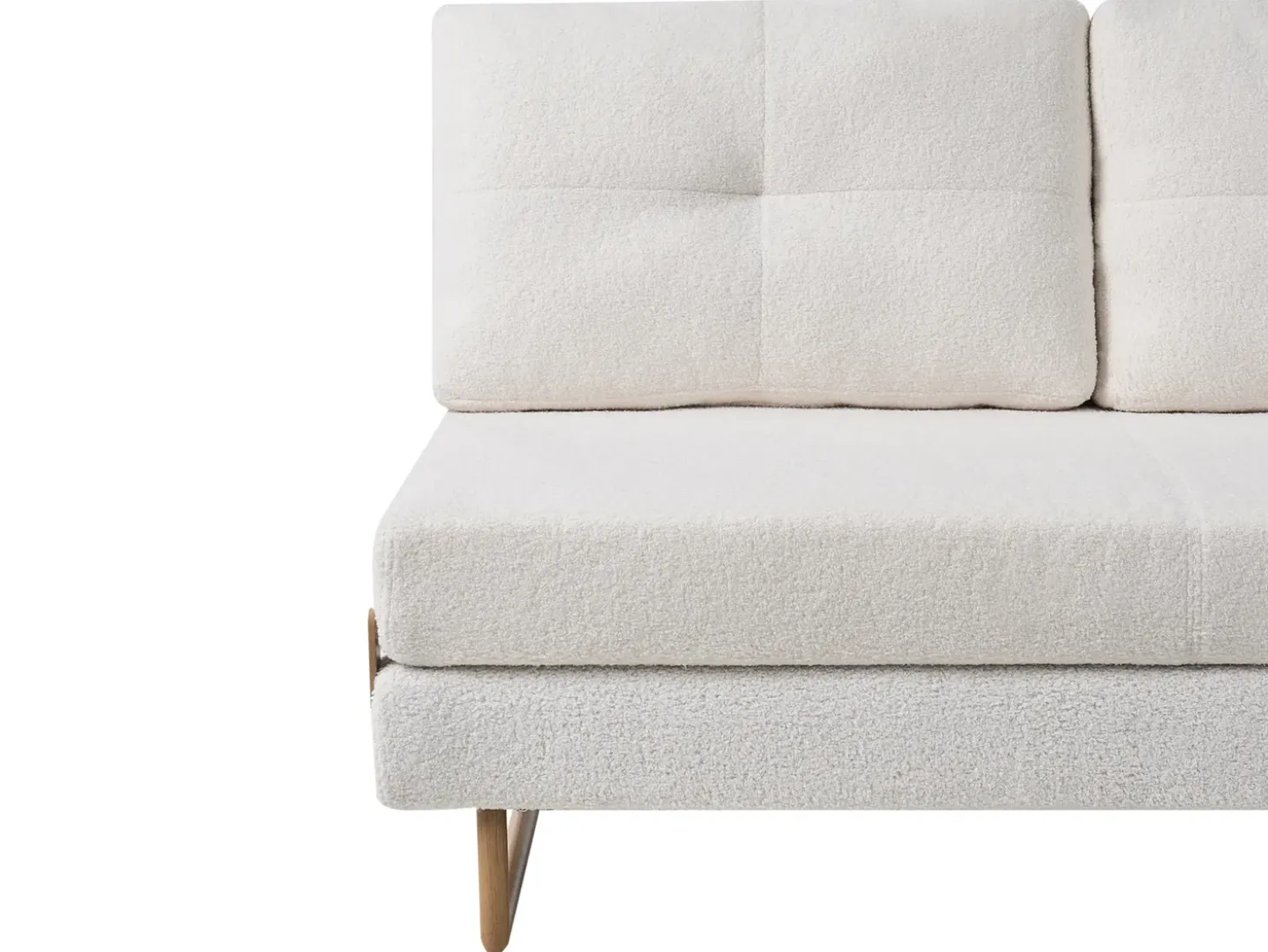 Clearance Sofa rozkładana dla 3 osób JERSLEV Boucle Złamana biel Sofy Z Funkcją Spania|Wszystkie Sofy