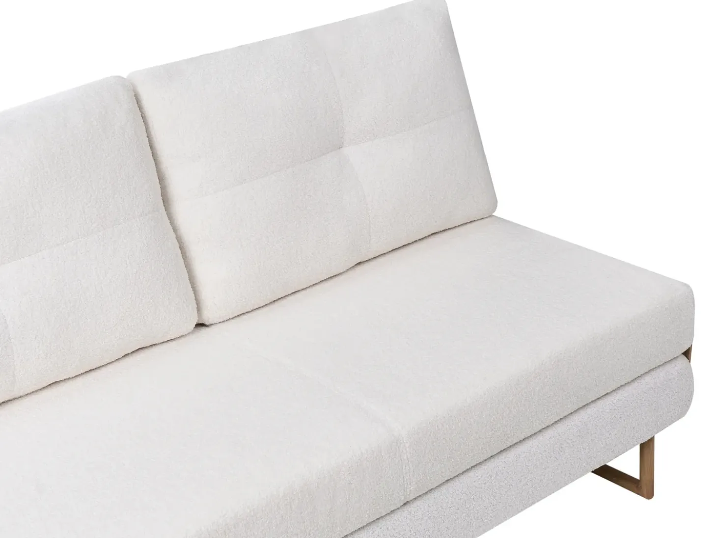 Clearance Sofa rozkładana dla 3 osób JERSLEV Boucle Złamana biel Sofy Z Funkcją Spania|Wszystkie Sofy