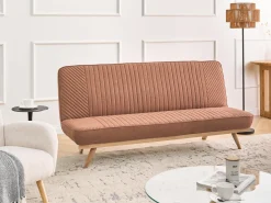 Online Sofa rozkładana dla 2 osób KALFAFEL Złoty brąz Sofy Z Funkcją Spania|Wszystkie Sofy