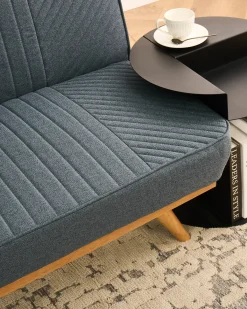 New Sofa rozkładana dla 2 osób KALFAFEL Niebieski Sofy Z Funkcją Spania|Wszystkie Sofy