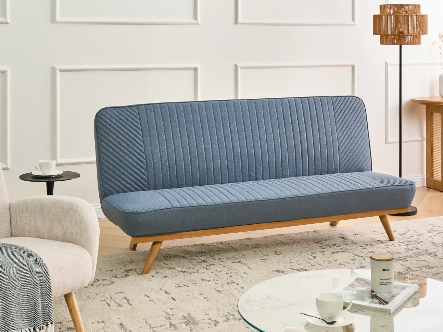 New Sofa rozkładana dla 2 osób KALFAFEL Niebieski Sofy Z Funkcją Spania|Wszystkie Sofy