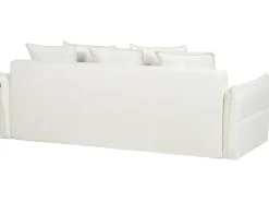 Best Sofa rozkładana dla 3 osób KRAMA Boucle Biały ze schowkiem Sofy Z Funkcją Spania|Wszystkie Sofy