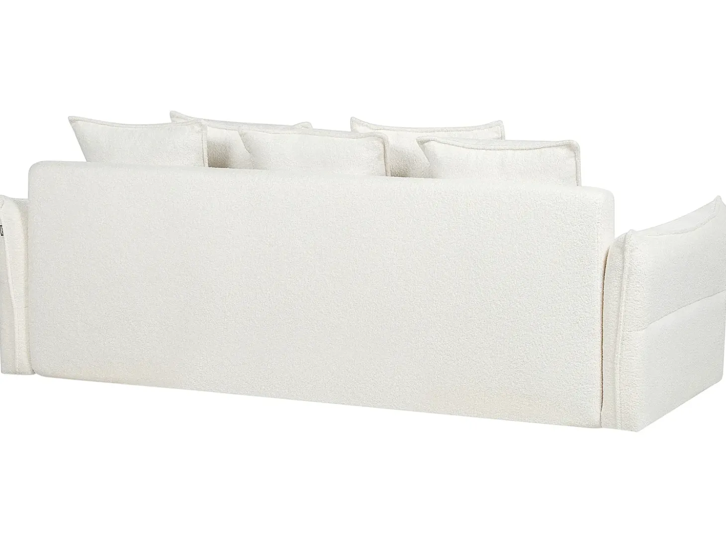 Best Sofa rozkładana dla 3 osób KRAMA Boucle Biały ze schowkiem Sofy Z Funkcją Spania|Wszystkie Sofy