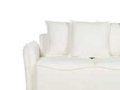 Best Sofa rozkładana dla 3 osób KRAMA Boucle Biały ze schowkiem Sofy Z Funkcją Spania|Wszystkie Sofy