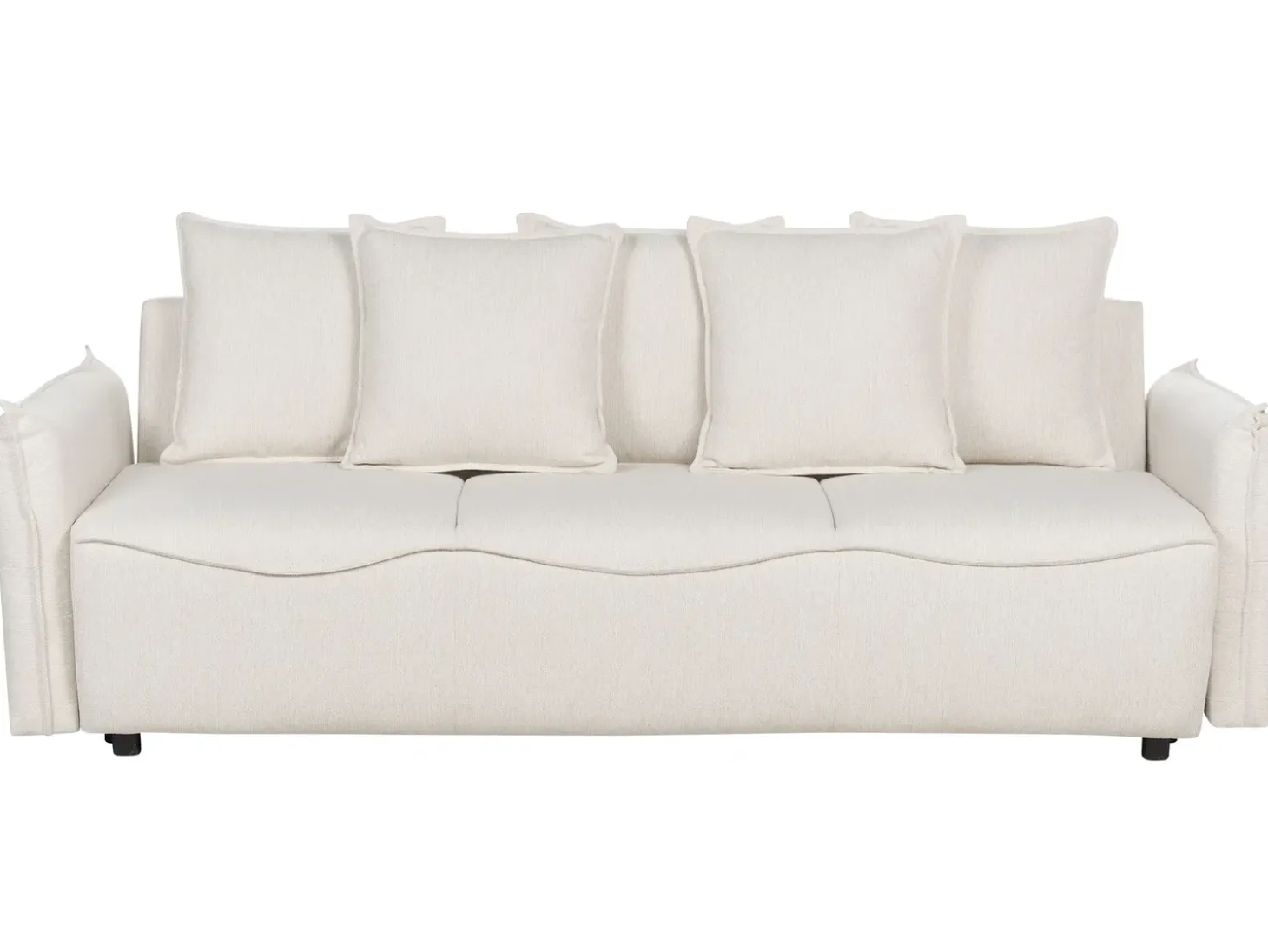 Discount Sofa rozkładana dla 3 osób KRAMA Złamana biel ze schowkiem Sofy Z Funkcją Spania|Wszystkie Sofy