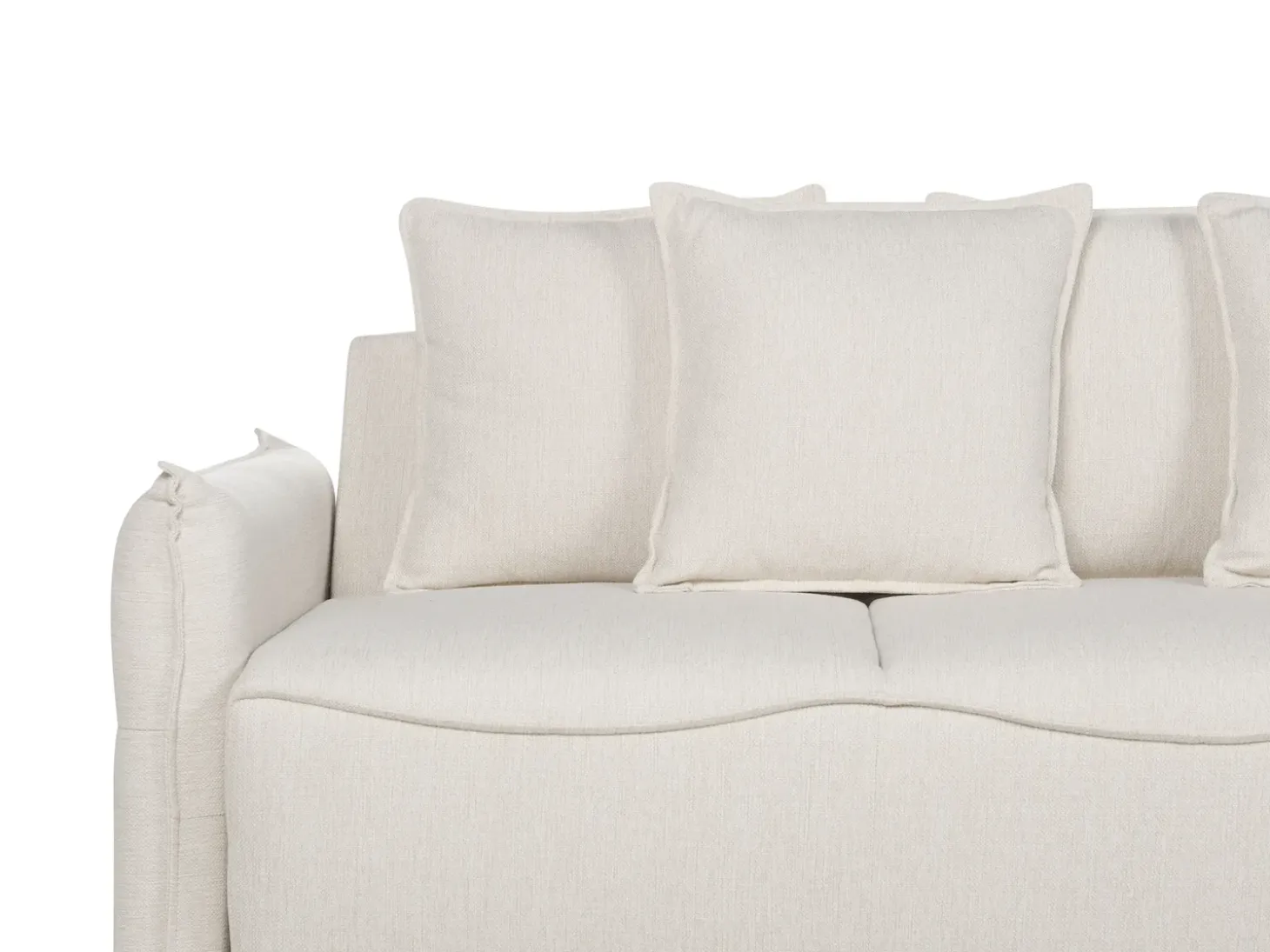 Discount Sofa rozkładana dla 3 osób KRAMA Złamana biel ze schowkiem Sofy Z Funkcją Spania|Wszystkie Sofy