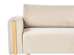 Hot Sofa rozkładana dla 3 osób KVAM Boucle Jasnobeżowy ze schowkiem Sofy Z Funkcją Spania|Wszystkie Sofy