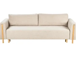 Hot Sofa rozkładana dla 3 osób KVAM Boucle Jasnobeżowy ze schowkiem Sofy Z Funkcją Spania|Wszystkie Sofy