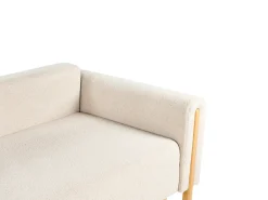 Hot Sofa rozkładana dla 3 osób KVAM Boucle Jasnobeżowy ze schowkiem Sofy Z Funkcją Spania|Wszystkie Sofy