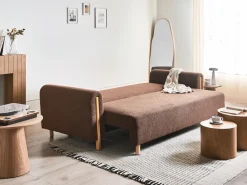 Discount Sofa rozkładana dla 3 osób KVAM Boucle ze schowkiem Sofy Z Funkcją Spania|Wszystkie Sofy
