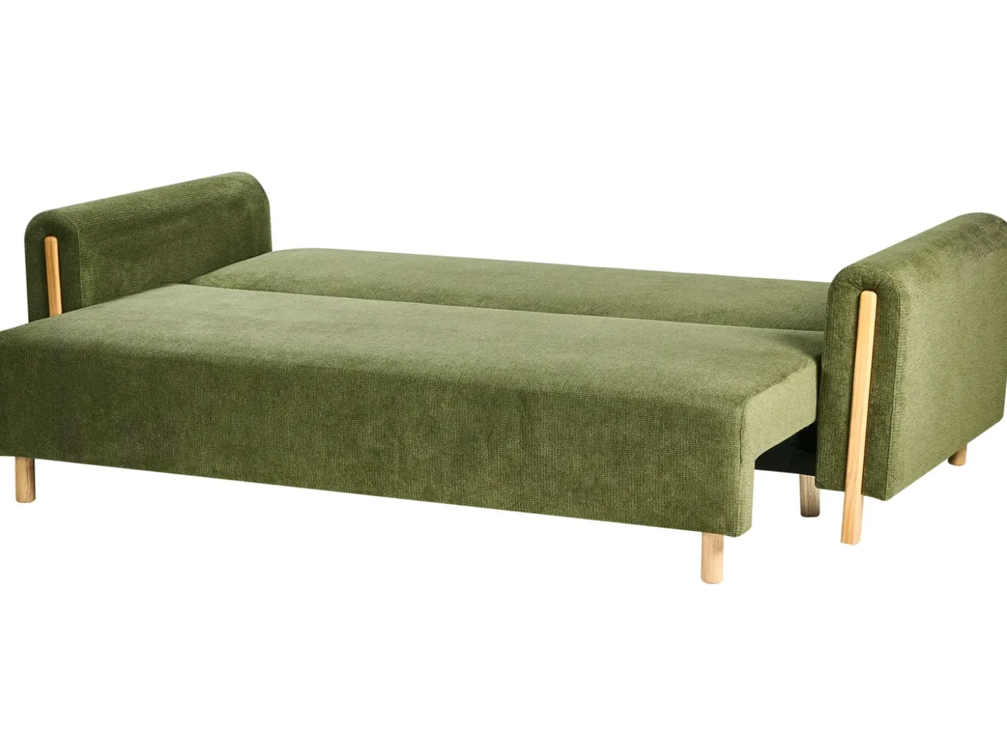 New Sofa rozkładana dla 3 osób KVAM Zielony ze schowkiem Sofy Z Funkcją Spania|Wszystkie Sofy