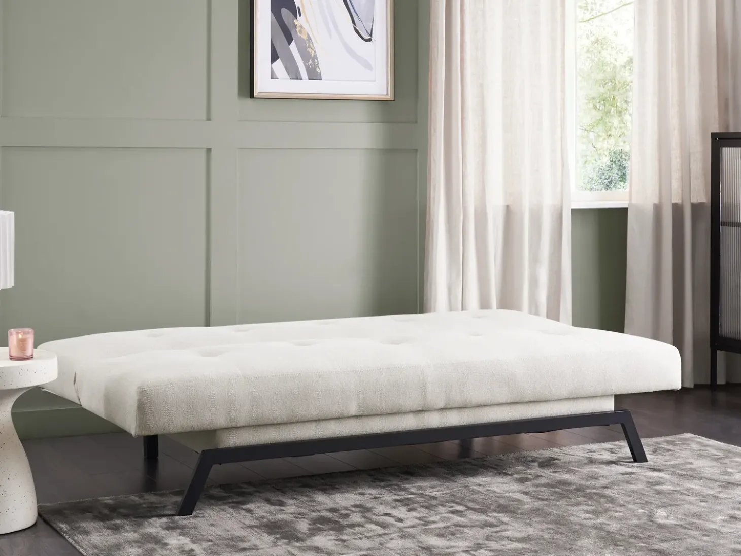 Online Sofa rozkładana dla 3 osób LEEDS Biały Sofy Z Funkcją Spania|Wszystkie Sofy