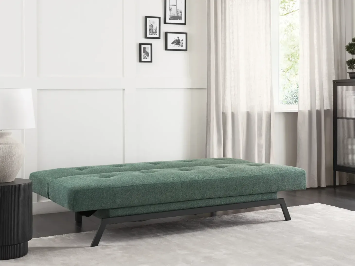 New Sofa rozkładana dla 3 osób LEEDS Zielony Sofy Z Funkcją Spania|Wszystkie Sofy