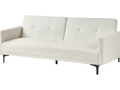 Best Sofa rozkładana dla 3 osób LUCAN Boucle Złamana biel Sofy Z Funkcją Spania|Wszystkie Sofy