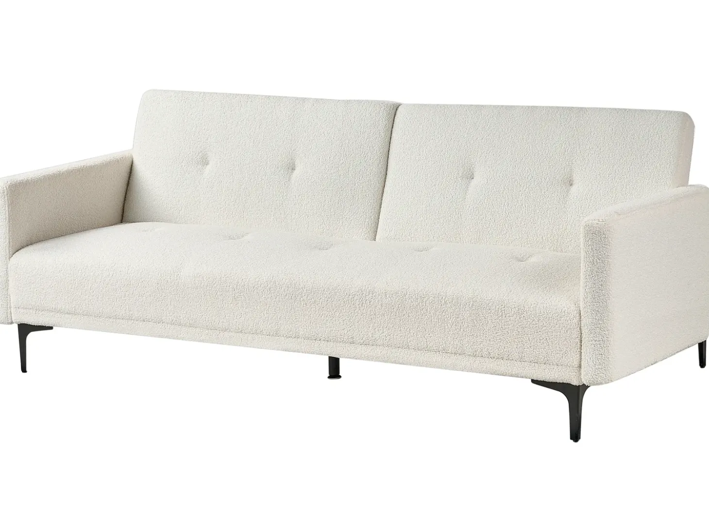Best Sofa rozkładana dla 3 osób LUCAN Boucle Złamana biel Sofy Z Funkcją Spania|Wszystkie Sofy