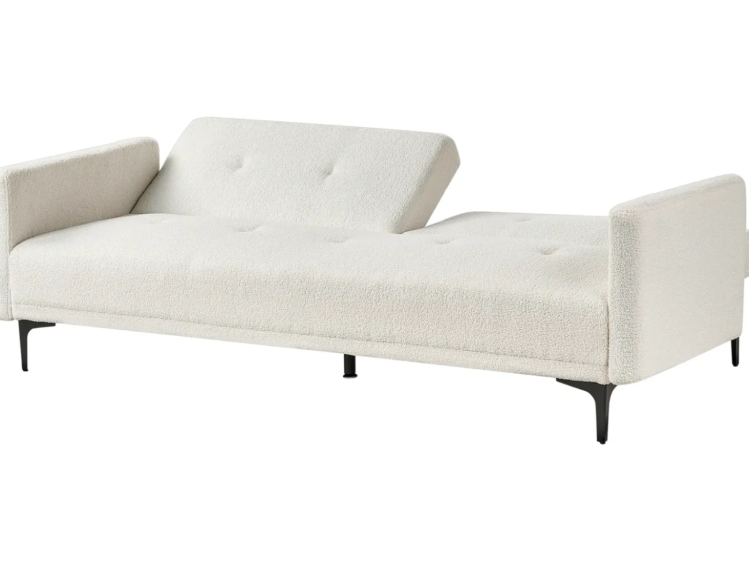 Best Sofa rozkładana dla 3 osób LUCAN Boucle Złamana biel Sofy Z Funkcją Spania|Wszystkie Sofy