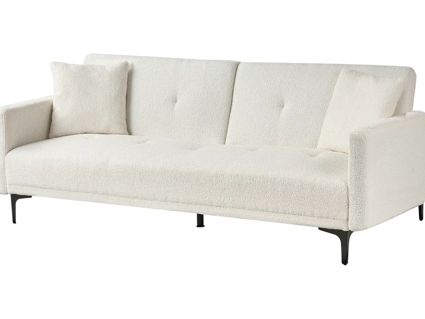 Best Sofa rozkładana dla 3 osób LUCAN Boucle Złamana biel Sofy Z Funkcją Spania|Wszystkie Sofy