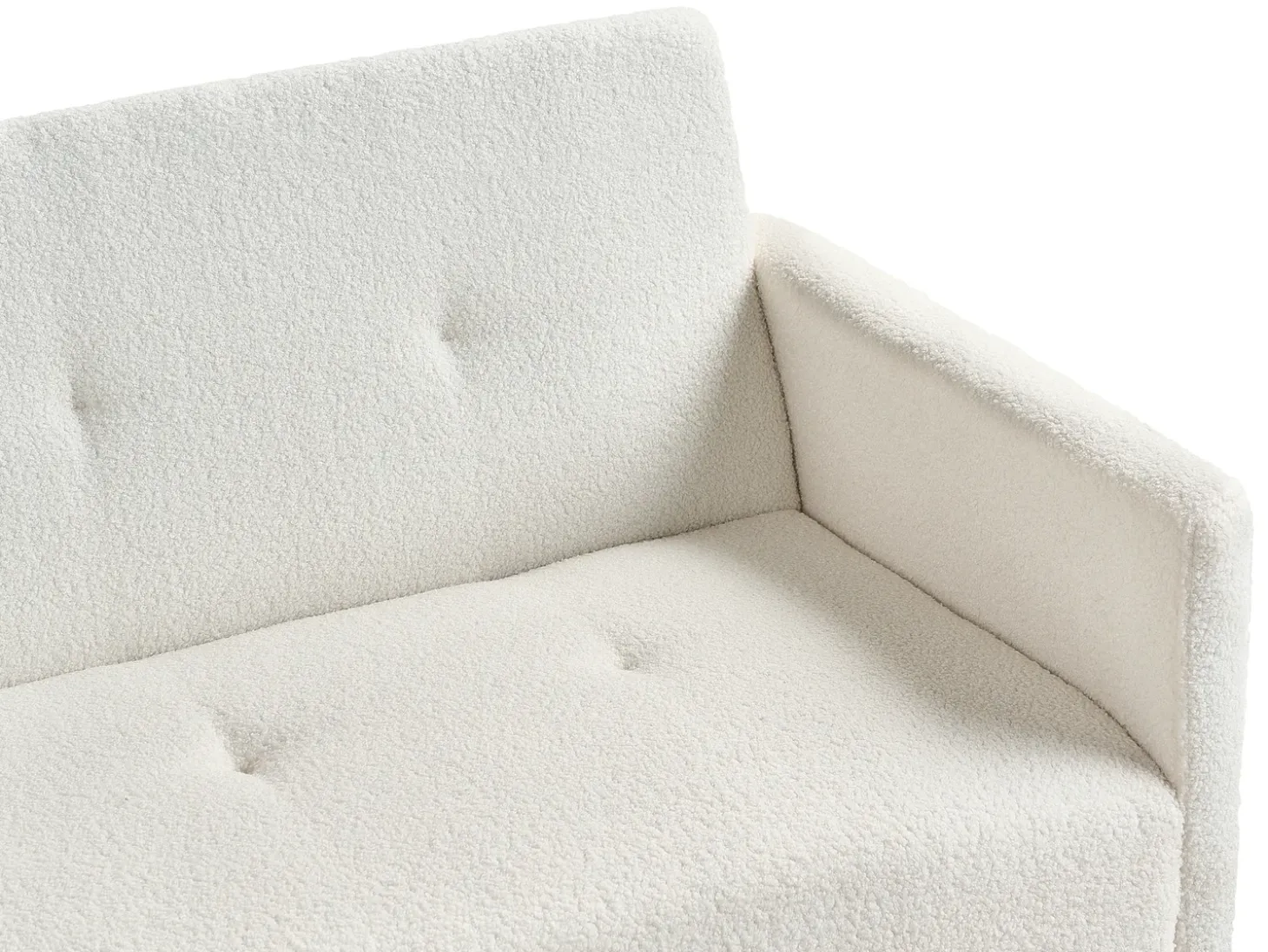Best Sofa rozkładana dla 3 osób LUCAN Boucle Złamana biel Sofy Z Funkcją Spania|Wszystkie Sofy
