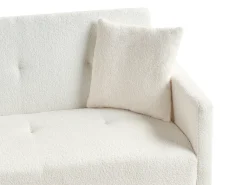 Best Sofa rozkładana dla 3 osób LUCAN Boucle Złamana biel Sofy Z Funkcją Spania|Wszystkie Sofy