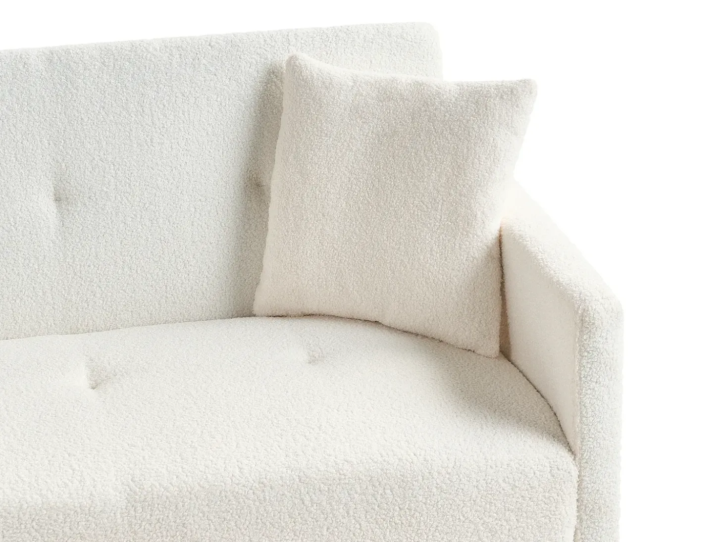 Best Sofa rozkładana dla 3 osób LUCAN Boucle Złamana biel Sofy Z Funkcją Spania|Wszystkie Sofy