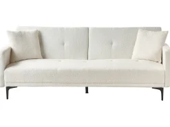 Best Sofa rozkładana dla 3 osób LUCAN Boucle Złamana biel Sofy Z Funkcją Spania|Wszystkie Sofy