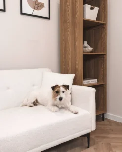 Best Sofa rozkładana dla 3 osób LUCAN Boucle Złamana biel Sofy Z Funkcją Spania|Wszystkie Sofy