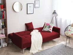 Sofa rozkładana dla 3 osób LUCAN Bordowy