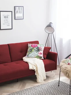 Sofa rozkładana dla 3 osób LUCAN Bordowy