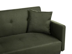 Hot Sofa rozkładana dla 3 osób LUCAN Ciemnozielony Sofy Z Funkcją Spania|Wszystkie Sofy
