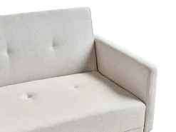 Clearance Sofa rozkładana dla 3 osób LUCAN Jasnobeżowy Sofy Z Funkcją Spania|Wszystkie Sofy