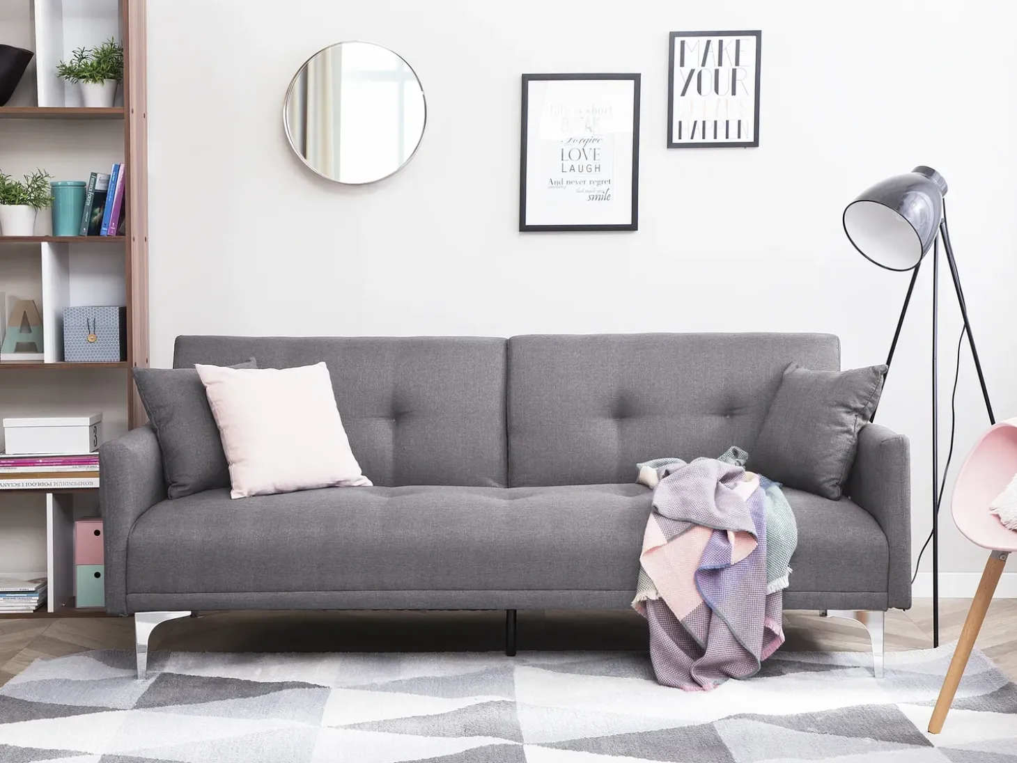 Sofa rozkładana dla 3 osób LUCAN Szary