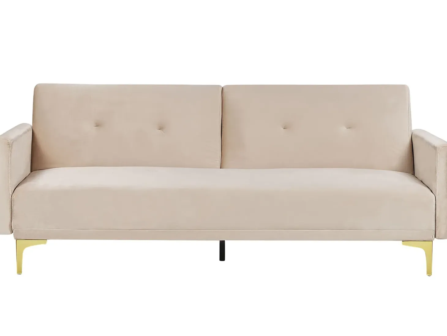 Best Sofa rozkładana dla 3 osób LUCAN Welur Beżowy Sofy Z Funkcją Spania|Wszystkie Sofy