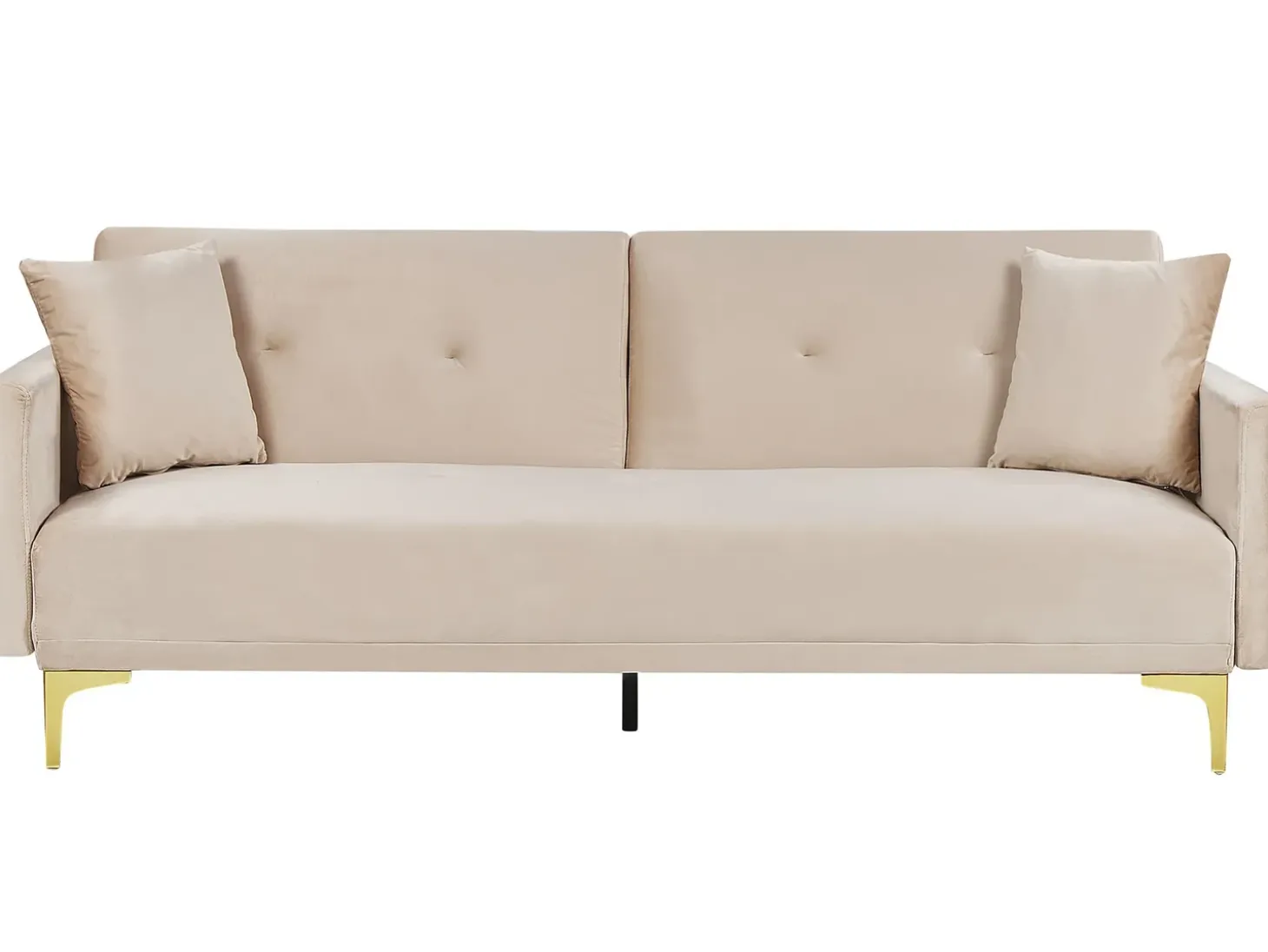 Best Sofa rozkładana dla 3 osób LUCAN Welur Beżowy Sofy Z Funkcją Spania|Wszystkie Sofy