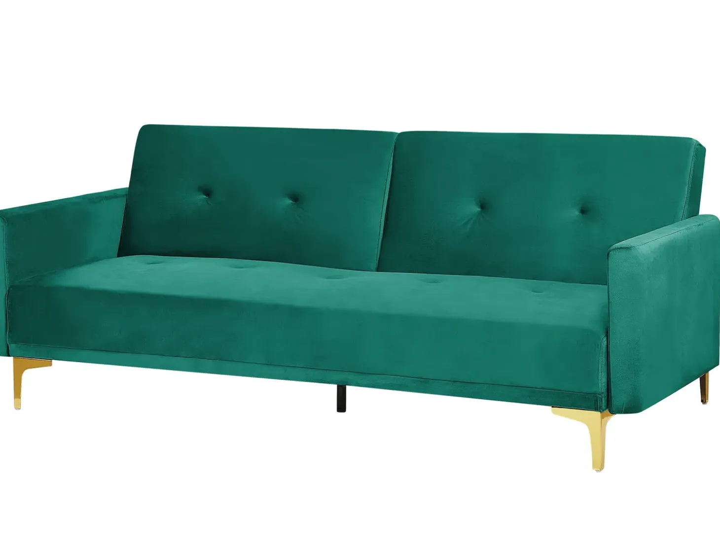 Clearance Sofa rozkładana dla 3 osób LUCAN Welur Szmaragdowy Sofy Z Funkcją Spania|Wszystkie Sofy