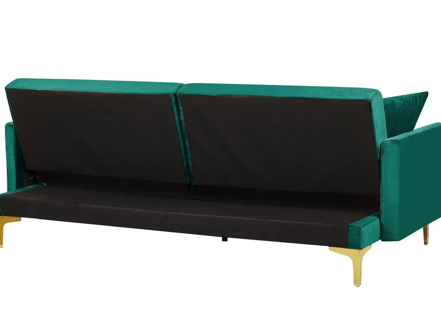 Clearance Sofa rozkładana dla 3 osób LUCAN Welur Szmaragdowy Sofy Z Funkcją Spania|Wszystkie Sofy